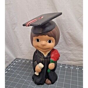 Ceramic Bisque Ready to Paint Smiley High School College Graduation Gift Statue